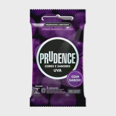Preservativo Prudence Cores e Sabores Uva 3 Unidades