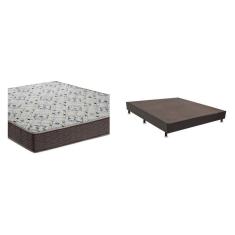 Cama Box e Colchão Iso 150 D45 Casal138x188 Marrom