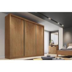 Guarda Roupa 3 Portas de Correr e 4 Gavetas Arezzo Plus Cumaru - Novo 