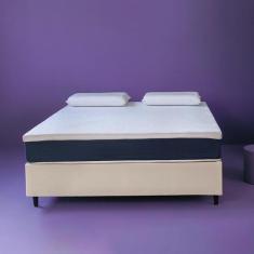 Cama Box Queen com Colchão Mola Ensacada Guldi Macio e 2 Travesseiros 