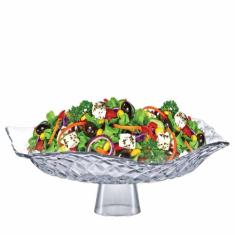 Saladeira em Vidro com Pé Para Saladeira e Fruteira Gourmet - Ruvolo