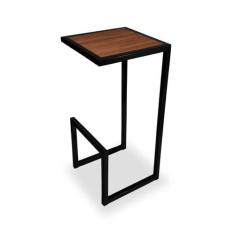 Banqueta Banco Alto Rochester Cozinha Área Gourmet Preto e Villandry -