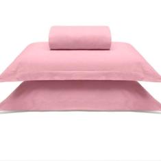 Jogo De Cama Buettner King Malha 100% Algodao Liso 3 Peças Image Rose
