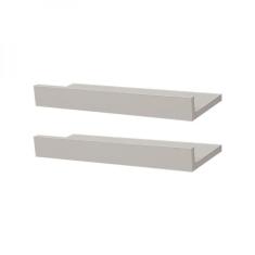 Kit 2 Prateleiras Porta Quadros 30 x 15cm Branca