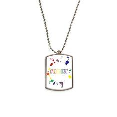 DIYthinker LGBT Colar com pingente de corrente de aço inoxidável com bandeira de arco-íris para animais de estimação