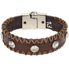 Pulseira Fabricada em Couro com Detalhes em Strass - Pyramid Country 16962
