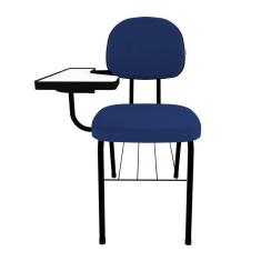 Cadeira Secretária com Porta Livros Universitária Ecoflex Azul