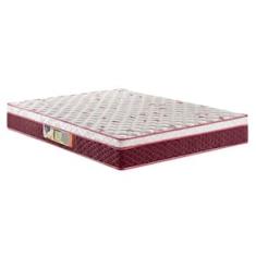 Colchão de Casal Hellen Strong One Face Espuma D45 24x138x188 cm - Vermelho e Branco