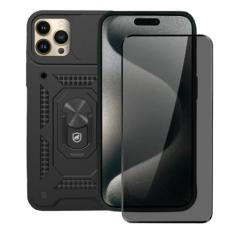 Kit Capa Case Capinha Dinamic Cam Protection e Pelicula Defender Pro Privacidade para iPhone 15 Pro Max - Gshield