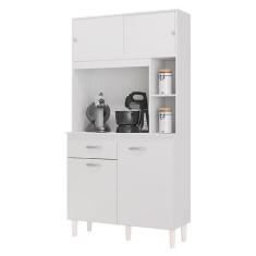Armário para Cozinha Kit Duda 90 cm Branco – Poquema