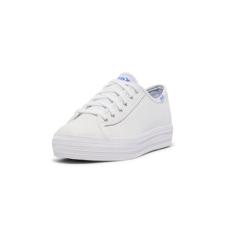 Keds Tênis feminino de couro Triple Kick, Branco, 40