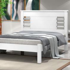 Cama de Casal Raissa Branco - J&a Móveis