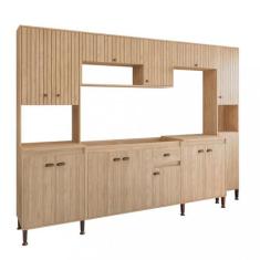 Cozinha Modulada 6 Peças sem Tampo Torino Movelbento, Mel