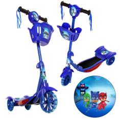 Patinete PJ Mask Para Crianças Scooter 3 Rodas Brinquedo. - Zein