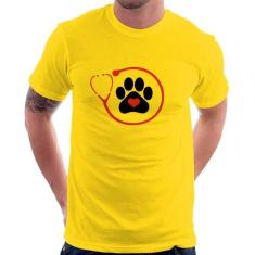 Camiseta Medicina Veterinária Patinha - Foca na Moda, Amarelo, P