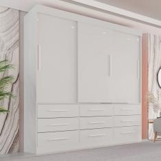 Guarda-Roupa Casal 3 Portas 9 Gavetas Luana