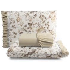 Jogo de Lençol Babadinho King Percal 180 Fios 3 Peças - Santos e Luan,