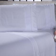 Jogo De Cama Lençol Sofist Ponto Palito 400 Fios Toque Macio Casal Kin