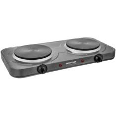 Fogão Elétrico 2 Bocas 2000W Lenoxx Grand Pratic - PFE353, Prata, 110V