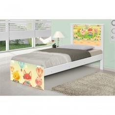 Cama Solteiro Fazendinha Animais Com Colchão