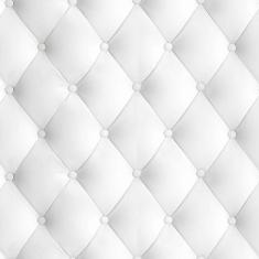 Papel De Parede Adesivo Lavável Capitone Branco