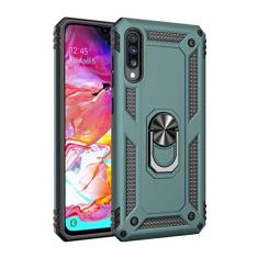 SORAKA Capa para Samsung Galaxy A70 com anel capa Samsung Galaxy A70 TPU suave para-choques rígido PC capa traseira com placa de metal para montagem magnética no carro