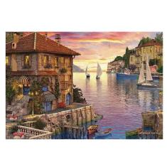 Quebra-cabeça 300 peças Barcos no horizonte em MDF - Reidopendrive