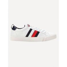Tênis Tommy Hilfiger Masculino Couro Dino 9A White Branco-Masculino