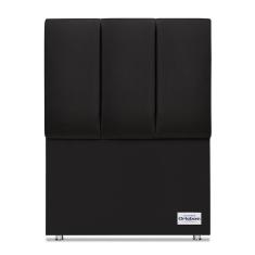 Cabeceira South Veluto Preto Solteiro (11x90x125) - Ortobom