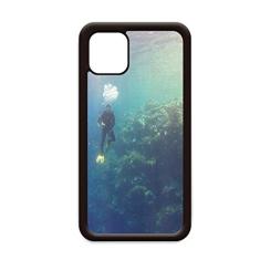 Capa para iPhone 12 Pro Max Mergulho Água Oceano Imagem da Natureza para Apple Mini Mobile Case