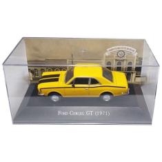 Miniatura Carros Nacionais Ford Corcel Gt 1971 Amarelo - Ixo