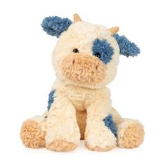 GUND Cozys Collection Vaca Stuffed Animal Pelúcia para Idades 1 e Acima, Creme / Azul, 10 "