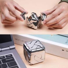 Quebra-cabeças de metal 3D Brain-Teaser Toys comerda Square Cube
