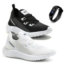 Kit 2 Tenis Masculino Treino Academia Corrida Caminhada Fitness + Relo