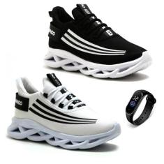 Combo 2 Tenis Masculino Leve Treino Academia + Relógio - DM DAMANDO, P