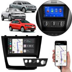 Kit Multimídia Carplay Gol Saveiro G6 2013-2016 7 Pol MP5 + Moldura 4 