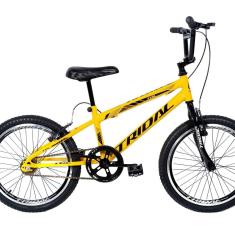 Bicicleta Aro 20 Infantil Bmx Cross Quadro Mtb Amarelo