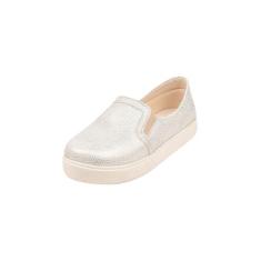 Tênis Slip On Infantil Menina Metalizado Prata - Raniel Calçados, 34
