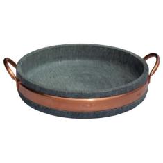 Frigideira em Pedra Sabão com Alça de Cobre 16,0 Cm - Industria São Jo