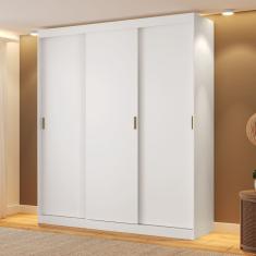 Guarda Roupa Casal 3 Portas 4 Gav Branco Carraro