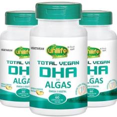 Kit 3 Dha Total Vegan Unilife 60 Cápsulas