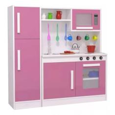 Cozinha Infantil Brinquedo Criança Completa Fogão Geladeira