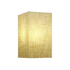 Arandela Retangular Retro Md-2002 Cúpula Em Tecido 25-16x10cm Rustico Bege - Bivolt