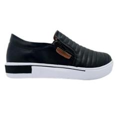 Tênis Careflex Slip on com Ziper Estilo e Conforto-Feminino