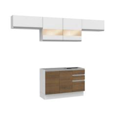 Cozinha Compacta Madesa Marina Com Armário e Balcão (Sem Tampo e Pia)