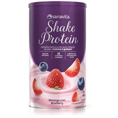 Shake Protein - 450G Morango com Blueberry - Sanavita, Sanavita