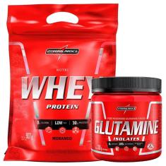 Kit Nutri Whey Protein 907 g Refil + Glutamine 300 g - Body Size - IntegralMédica-Unissex