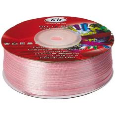 Kit Face Simples Fita de Cetim, Rosa Bebê, 100 mts