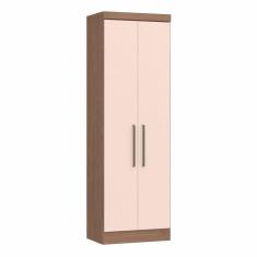 Guarda Roupa Modulado 2 Portas Infinity Móveis Castro Macadâmia/Blush Line