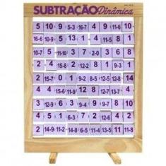 Subtração Dinâmica Com 81 Peças Giratórias Em Madeira